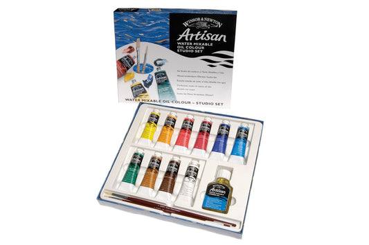Winsor & Newton Artisan Water Mixable Oil Colour Studio Set - 10x37ml Tubes