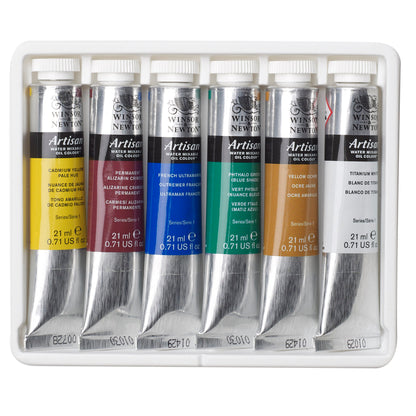 Artisan Water Mixable Oil Colour Beginners Set - 6x21ml Tubes