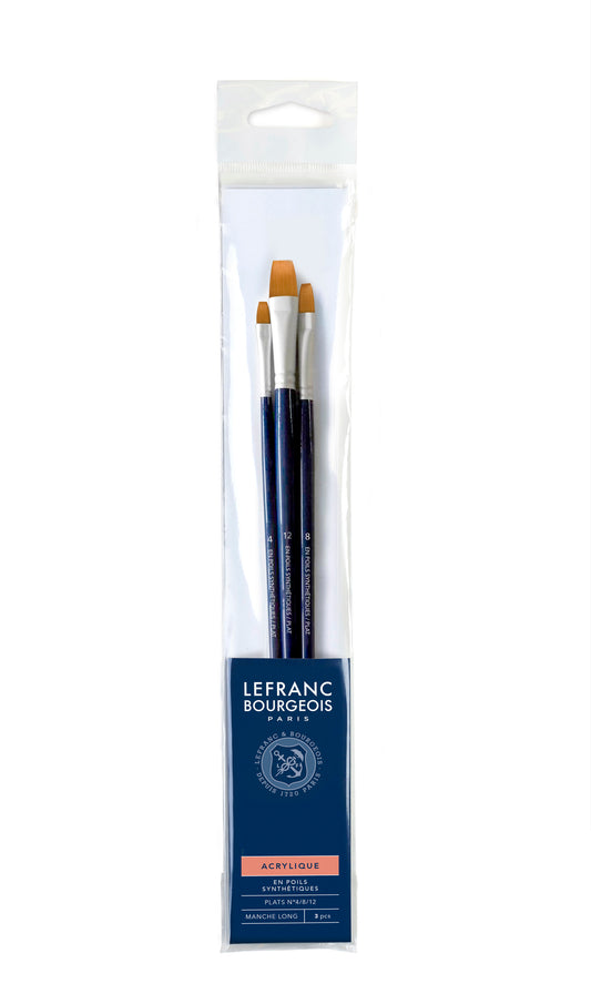 Lefranc Bourgeois Assortment Of Synthetic Long Handle Brush