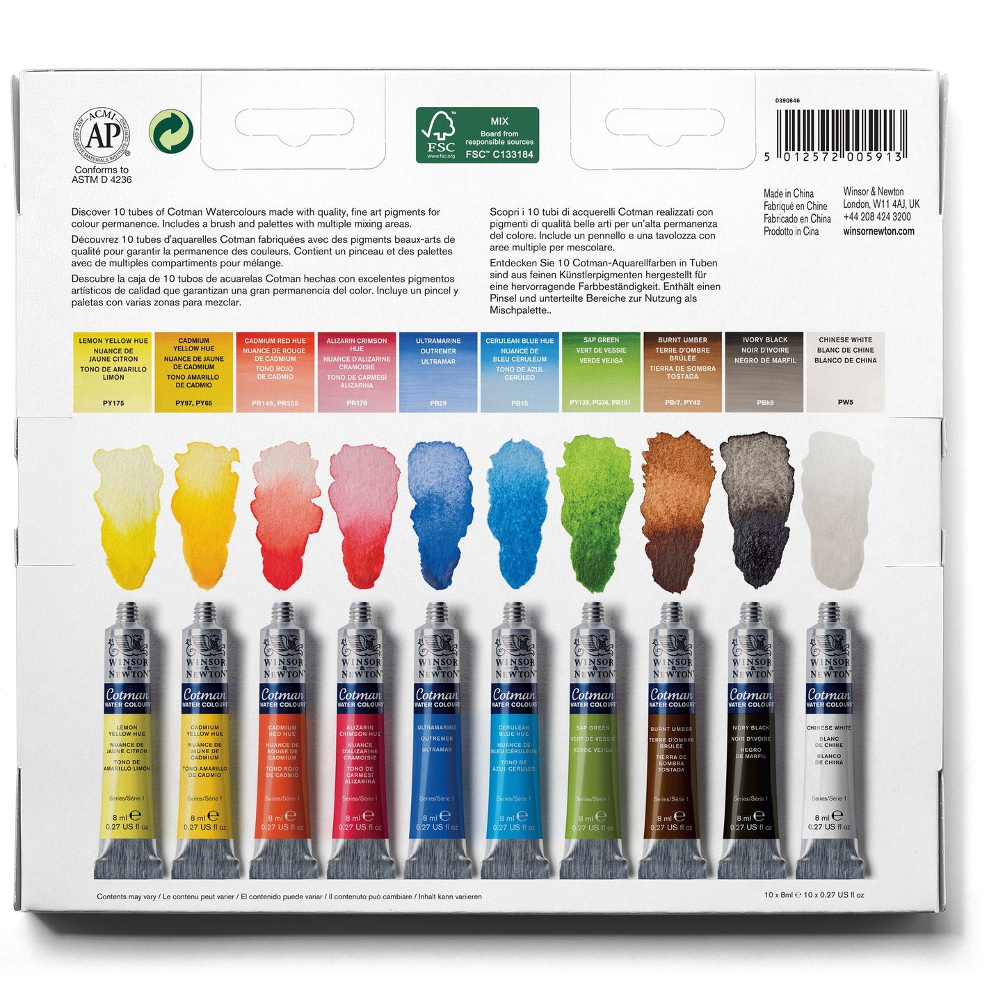 Cotman Watercolour Tube Palette Set