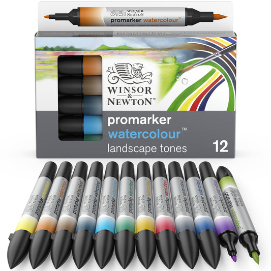 Winsor & Newton Promarker Watercolour 12 Landscape Tones