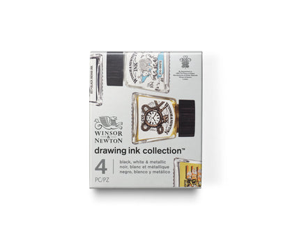 Drawing Ink Collection - Set of 4 (Black, White, Metallic)
