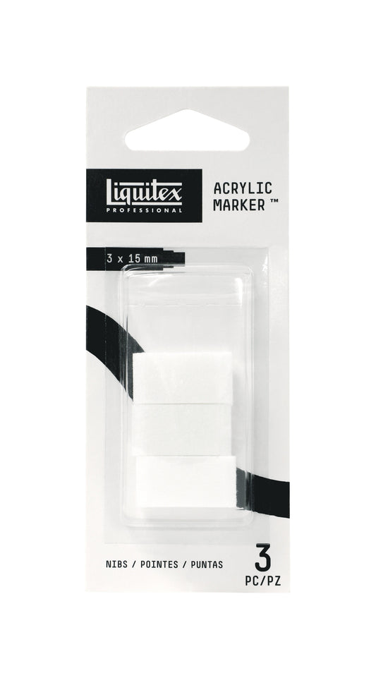 Liquitex Professional Acrylic Marker - 15mm Wide Chisel Nibs Pack