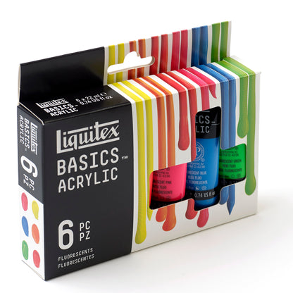 Liquitex Basics Acrylic Set - 6x22ml - Fluorescents