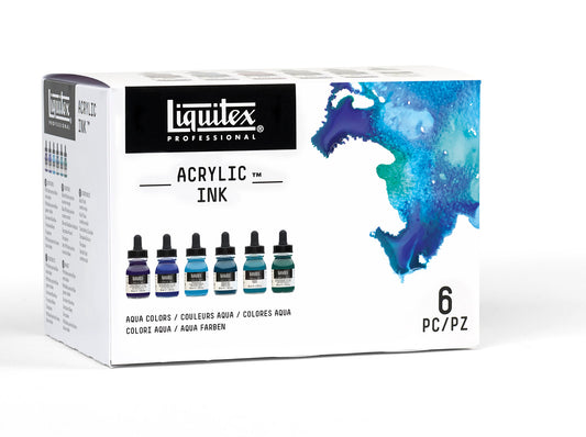 Acrylic Ink Set - 6x30ml - Aqua Colors