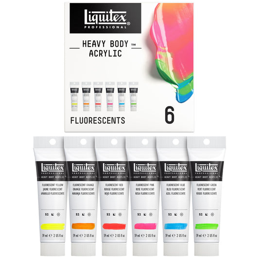 Liquitex Professional Heavy Body Acrylic Set Of 6x59ml Tube Fluorescent