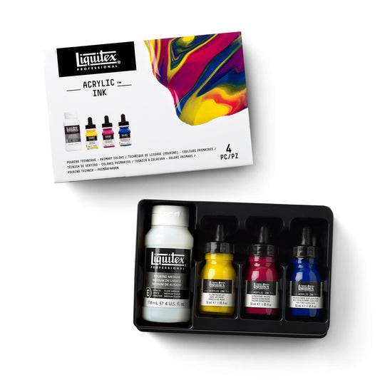 Liquitex Professional Acrylic Ink Set- Pouring Technique - Primary Colors