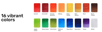Viviva Watercolour Pan Set - Original 16 Colours
