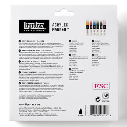 Liquitex Professional Acrylic Marker Set - 6x15mm - Classics
