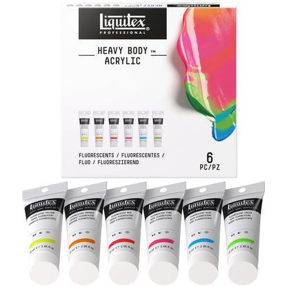 Liquitex Professional Heavy Body Acrylic Set Of 6x59ml Tube Fluorescent